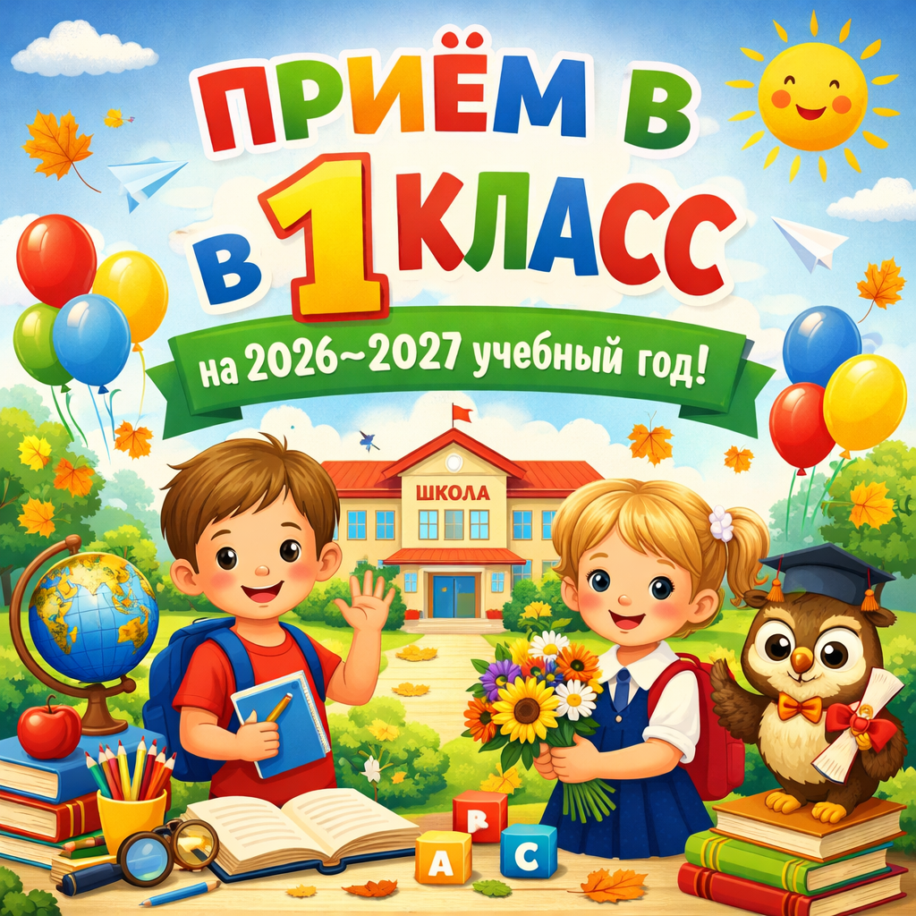 Приём документов для зачисления в 1 класс на 2026-2027 учебный год